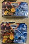 MONSTER JAM Fire and Ice Grave Digger & El Toro Loco AND Max-D & Dragon Lot of 2