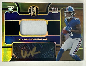 2022 Panini Gold Standard Wan'dale Robinson Rookie Patch Auto /49 RPA NY Giants
