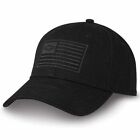 Chevy Trucks American Flag Tonal Black Hat