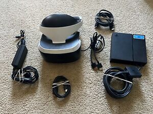 Sony Playstation 4 PS4 Virtual Reality VR Headset White CUH-ZVR1 Tested Works