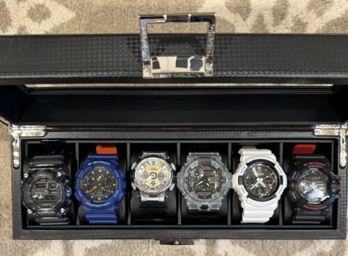 Casio G-Shock - Lot of 6 New G-Shock Watches and Watch Case