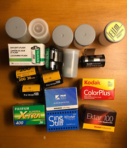 Lot 12 Rolls - 35mm Film - Some Expired, all FROZEN - Kodak, Fujifilm, Cinestill