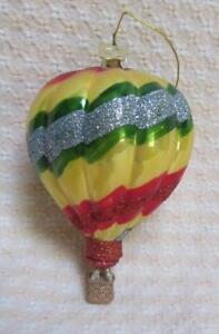 KSA Kurt Adler Blown Glass Hot Air Balloon ornament