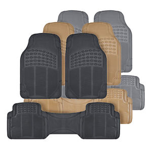 All Season 3pc Rubber Car Floor Mats and Row Liner - Trimmable Front & Rear (For: 2023 Kia Rio)