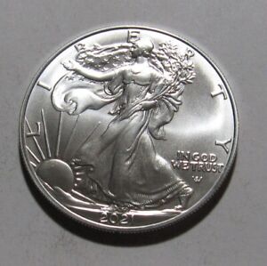 2021 Type 2 American Silver Eagle Dollar - NICE BU Condition - 113SA