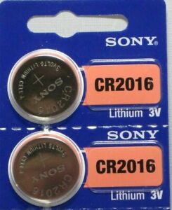 Sony Lithium Size CR2016 3v Batteries 2 Pack