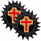 Knight Templar Past Commander Chapeau Cross Rosette bullion 2 PCS SET KT Chapeau