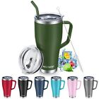 30 oz Tumbler with Handle, Double Wall Vacuum Insulated Tumblers with Spillpr...