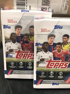 2 X 2022-23 Topps UEFA Club Competition Soccer Factory Sealed Hobby Box FASC