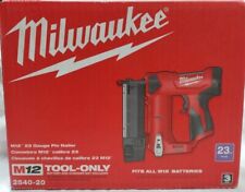 Milwaukee M12 12V 23 Gauge Cordless Pin Nailer Tool (2540-20)