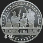 Home Of The Free Because Of The Brave - USA Flag 1 oz Silver USA Made BU Round