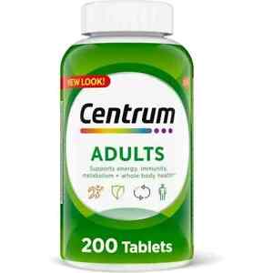 Centrum Adults - 200 Tablets - Multivitamin & Multimineral Supplement - 06/2024