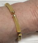 Vintage yellow jade and gold bracelet preowned 14k