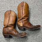 Justin Cowboy Boots Mens Size 11 D Tan Slouch Roper Tall Heel 1544 Rancher