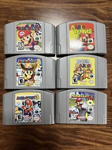 Super Paper Mario kart Smash Bros Party N64 Game For N64 Tested Working!