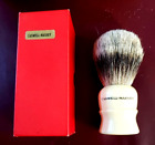Vintage CASWELL MASSEY Grey BADGER Shaving Cream Brush No. 41409 ENGLAND NIB