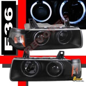 Black Halo Projector Headlights For 92-98 BMW E36 318i 325i 328i 4DR Sedan (For: BMW)