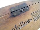Antique LONGFELLOWS Emanelo CIGAR BOX Dovetail Wood Moss & Lowenhaupt Wooden