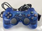 PlayStation 2 PS2 DualShock Controller Clear  Blue SCPH-10010