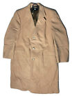 Vintage Hart Schaffner Mens Over Coat Wool Jacket Size Medium 3 Button