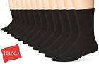 Hanes New Premium Cushion Men's Socks, Crew, Black, Size 6-12