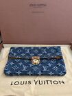 Louis Vuitton Blue Monogram Denim Plat Pochette