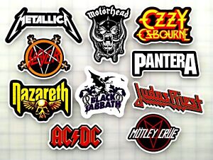 Metal / Hard Rock Vinyl Sticker Pack (10 Stickers) SET 1
