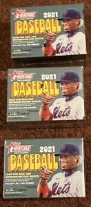 2021 Topps Heritage High Number Baseball factory Sealed Blaster Box Lot of 3