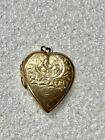 Antique Victorian 9 ct (37.5% Gold) 3.33 Gram Etched Heart Locket