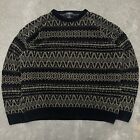 Vintage Dockers Thick Knit Sweater Size Large 23x25” Black
