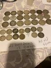 LARGE SILVER OLD COINS USA 21 HALFS 13 QUARTERS PLEASE SEE PIC,S