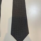 ARMANI Collezioni Men's 100% Silk Tie ~ Black ~ Geometric ~ Made in Italy!