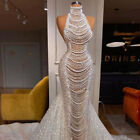 Incredible Pearl Adorned Fishtail Gown