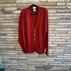Vintage King Size Red Dad Grandpa Cardigan Sweater Size 2XL