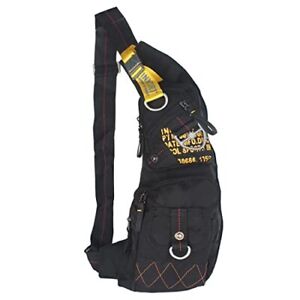 Nylon Sling Bag Backpack Shoulder Bag Daypack Large Black