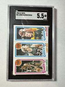 1980-81 Topps Basketball Larry Bird RC Rookie HOF Sikma May SGC 5.5 EX+