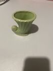 vintage matte green pottery vase