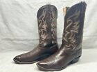 Men's 11.5 D Nocona Brown Leather Round Toe Western Cowboy Riding Dance Boots