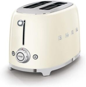 SMEG TSF01CRUS 50's Retro Style Aesthetic 2 Slice Toaster - Cream