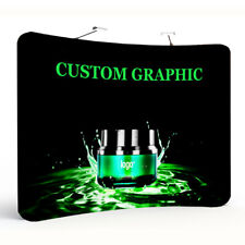 10ft Custom Curved Backdrop Wall Trade Show Display Pop Up Stand Banner Booth