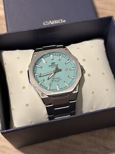 Casio Edifice Sapphire Stainless Steel Slim Turquoise Tiffany Watch EFRS108D-2B