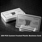 200pcs Frosted PVC Plastic Business Card Personalized w/ Logo Name Business Card