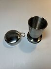Vng Jose Cuervo Stainless Steel Metal Collapsible Cup Travel Shot Glass Keychain