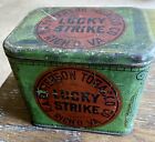 OLD Antique LUCKY STRIKE Cut Plug TOBACCO TIN Hinged Box ADVERTISING ONE POUND