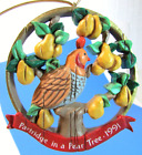 Hallmark Ornament 1991 PARTRIDGE in a PEAR TREE