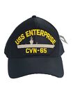USS Enterprise CVN-65 Ships Baseball Cap Hat Adjustable Navy Blue USA Made NEW