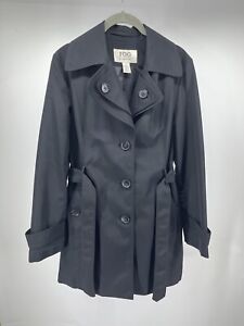 London Fog Trench Coat Sz S Womens Mid Length Belted Polyester