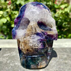 New Listing3.9LB Natural fluorite skull quartz hand carved crystal skull healing