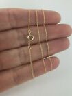 10KT YELLOW GOLD 6R FINE ROPE 5.5 MM SPRING RING PENDANT CHAIN 18 INCHES