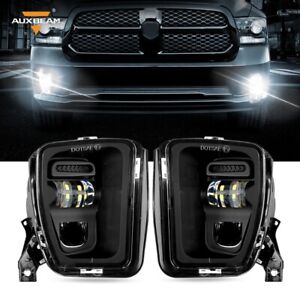 2X Auxbeam LED Fog Lights For Dodge Ram 1500 Accessories 2013 2014 2015 2016-18